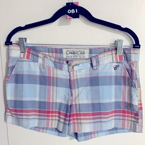 081 SHORTS Campus Crew Blue Madras Plaid